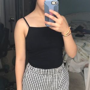 Black Square neck Tank